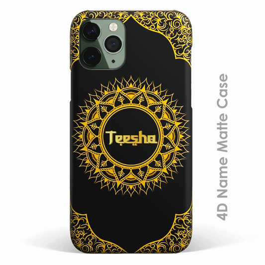 4D Custom Golden Name Matte Case -  - MW Stuffs - 