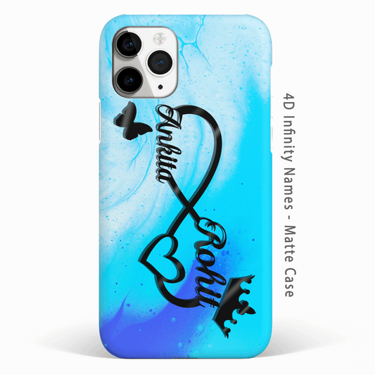 4D Custom Names Infinity Love Matte Case -  - MW Stuffs - 