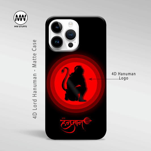 4D Lord Hanuman Logo Matte Case -  - MW Stuffs - 