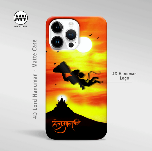 4D Lord Hanuman Matte Case -  - MW Stuffs - 