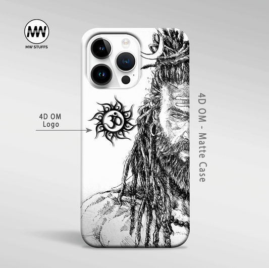 4D OM Logo Lord Shiva Matte Case -  - MW Stuffs - 