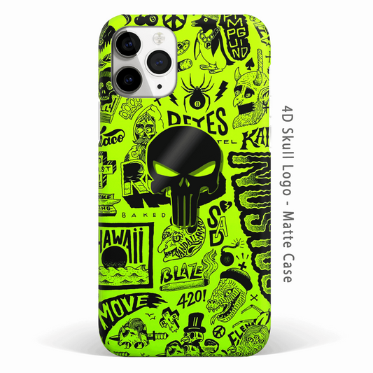 4D Skull Logo Graffiti Matte Case -  - MW Stuffs - 