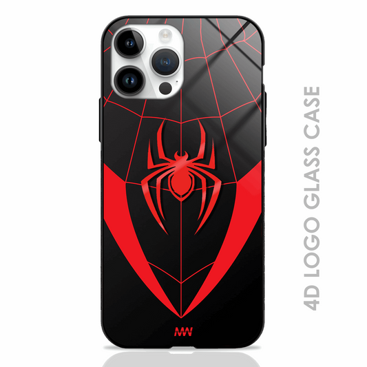 4D Spidey Logo Premium GLASS CASE -  - MW Stuffs - 