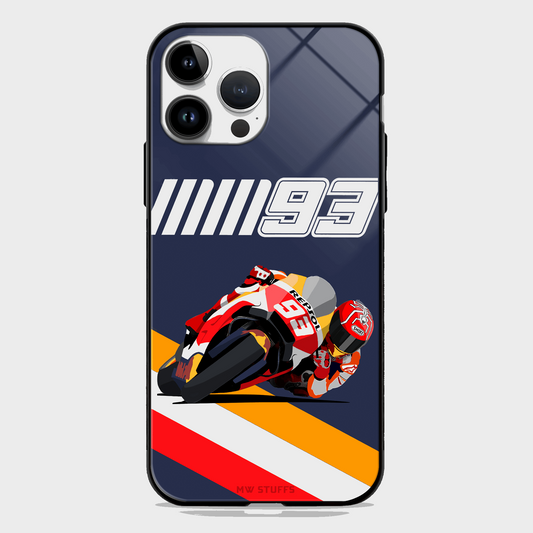 93 March Marquez Fanclub Printed Glass Case -  - MW Stuffs - 