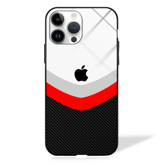 Abstract Carbon Fiber Pattern Glass Case (Customisable for all models) -  - MW Stuffs - 