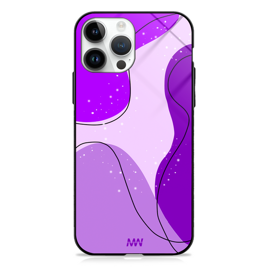 Aesthetic Purple Wave Premium GLASS CASE -  - MW Stuffs - 