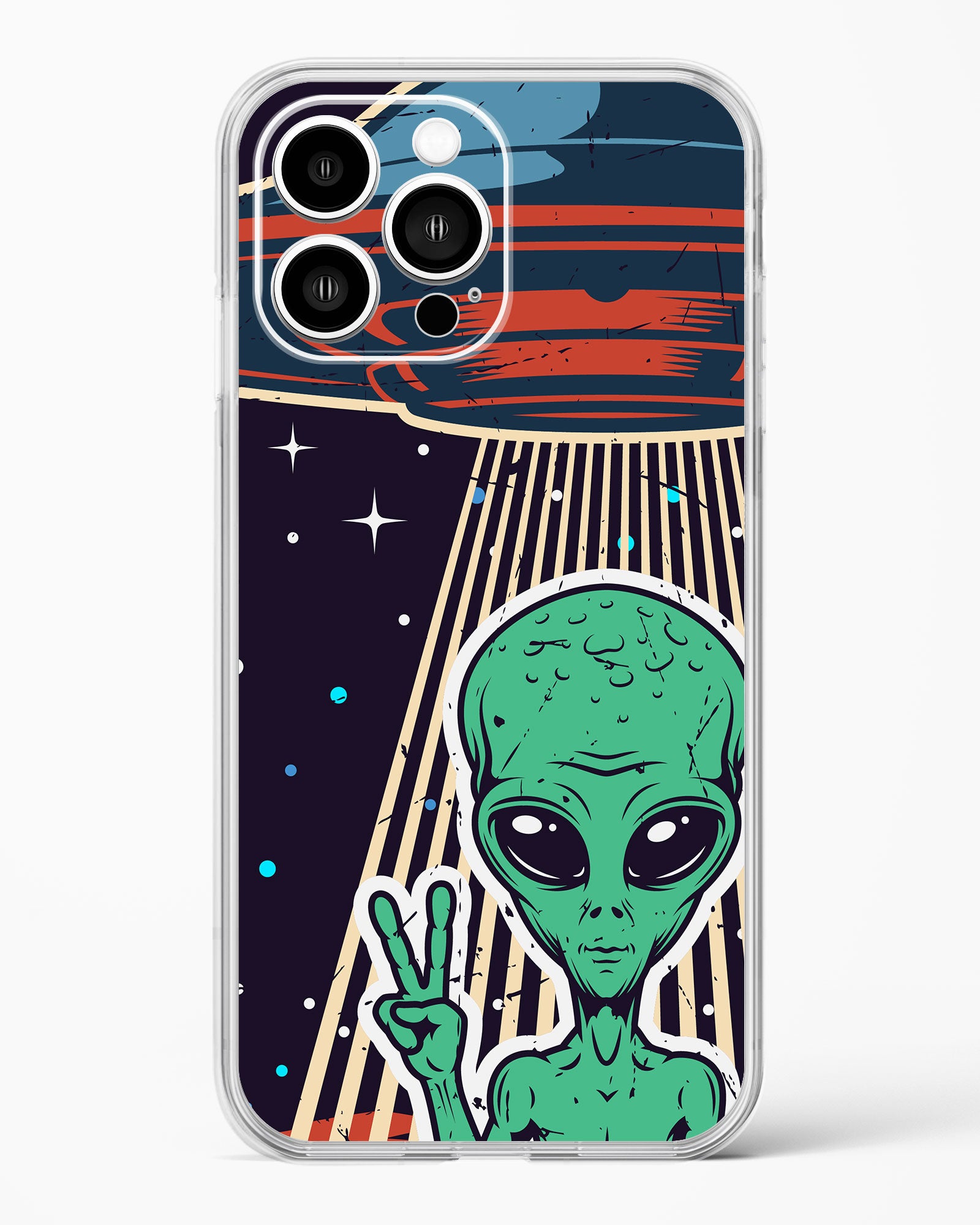 Alien Peace Clear Silicone Case