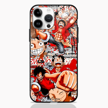 Anime Luffy Designed Printed Glass Case -  - MW Stuffs - 