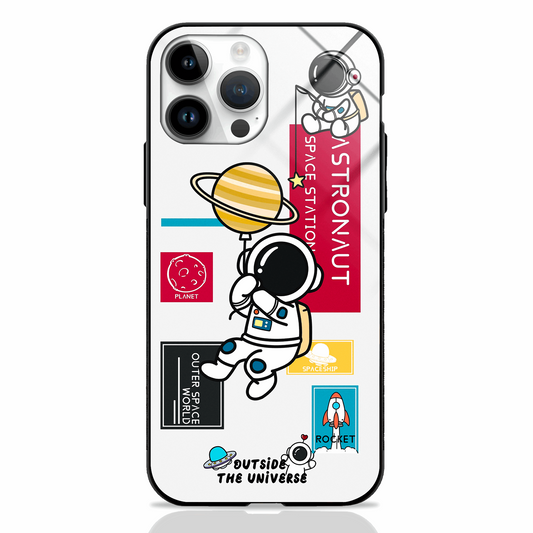 Astronaut Cartoon GLASS CASE -  - MW Stuffs - 