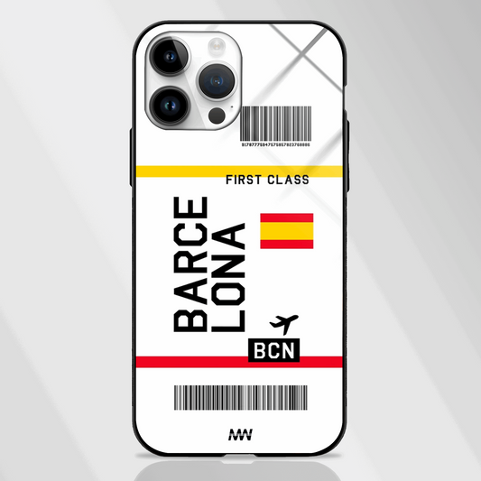 Barcelona Ticket Glass Case -  - MW Stuffs - 