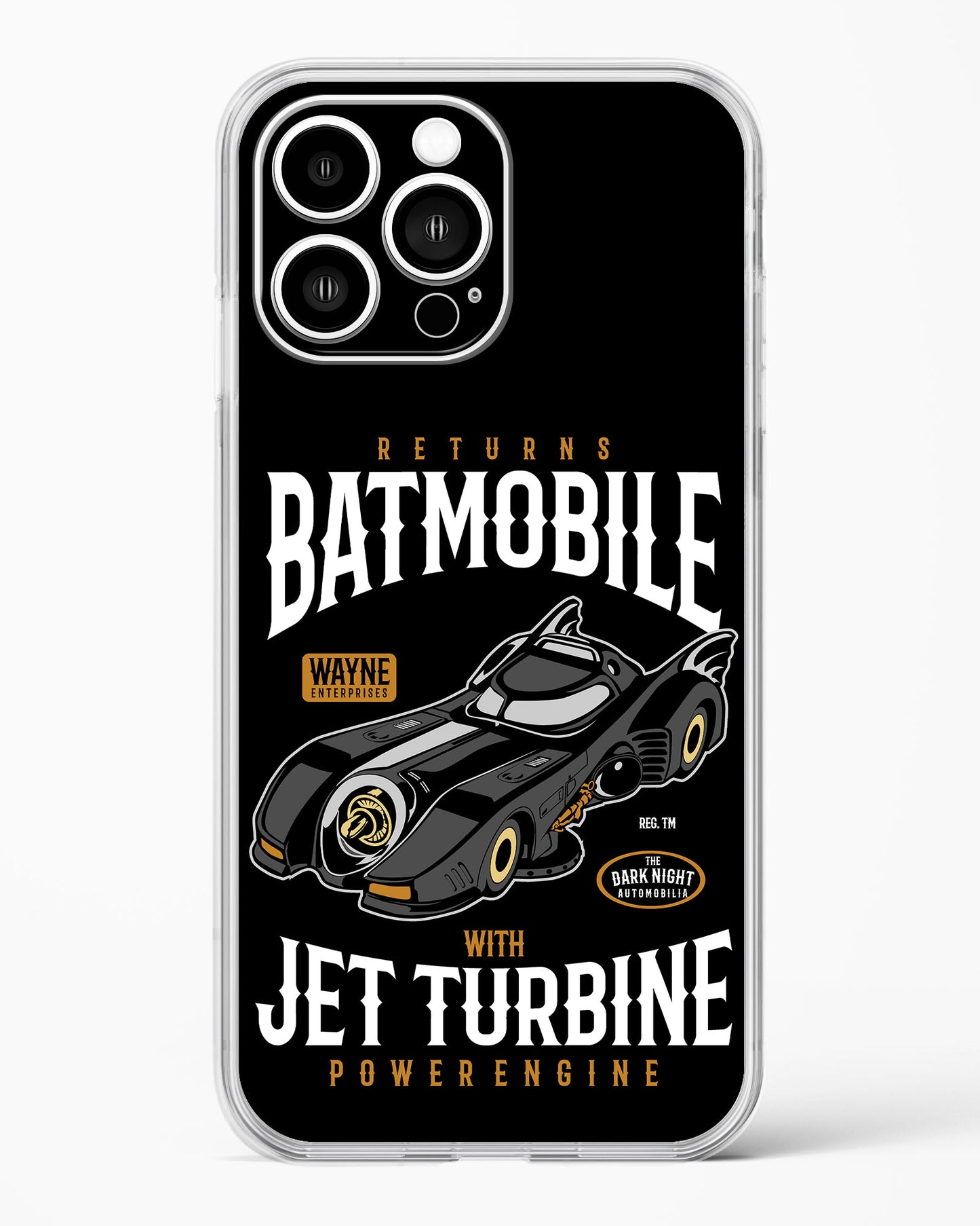 Batmobile Jet Turbine Clear Silicone Case