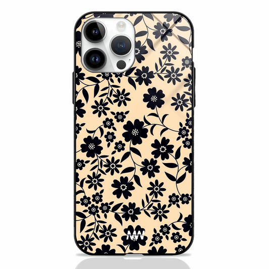 Beige Blossoms Premium Glass Case -  - MW Stuffs - 