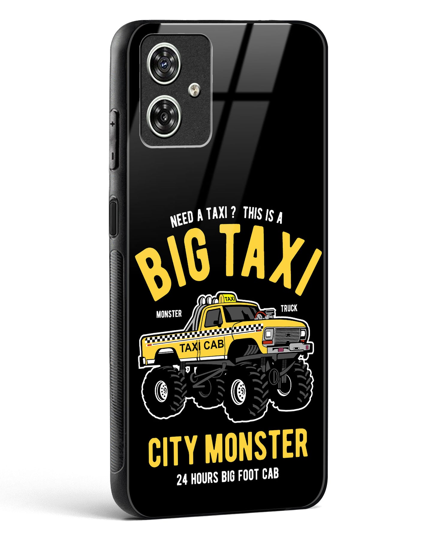 Big Taxi Glass Phone Case-Moto G54 5G