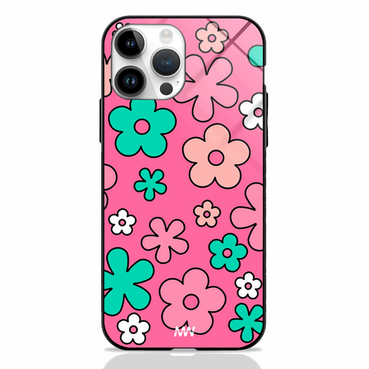 Blossoms Pattern Premium Glass Case -  - MW Stuffs - 