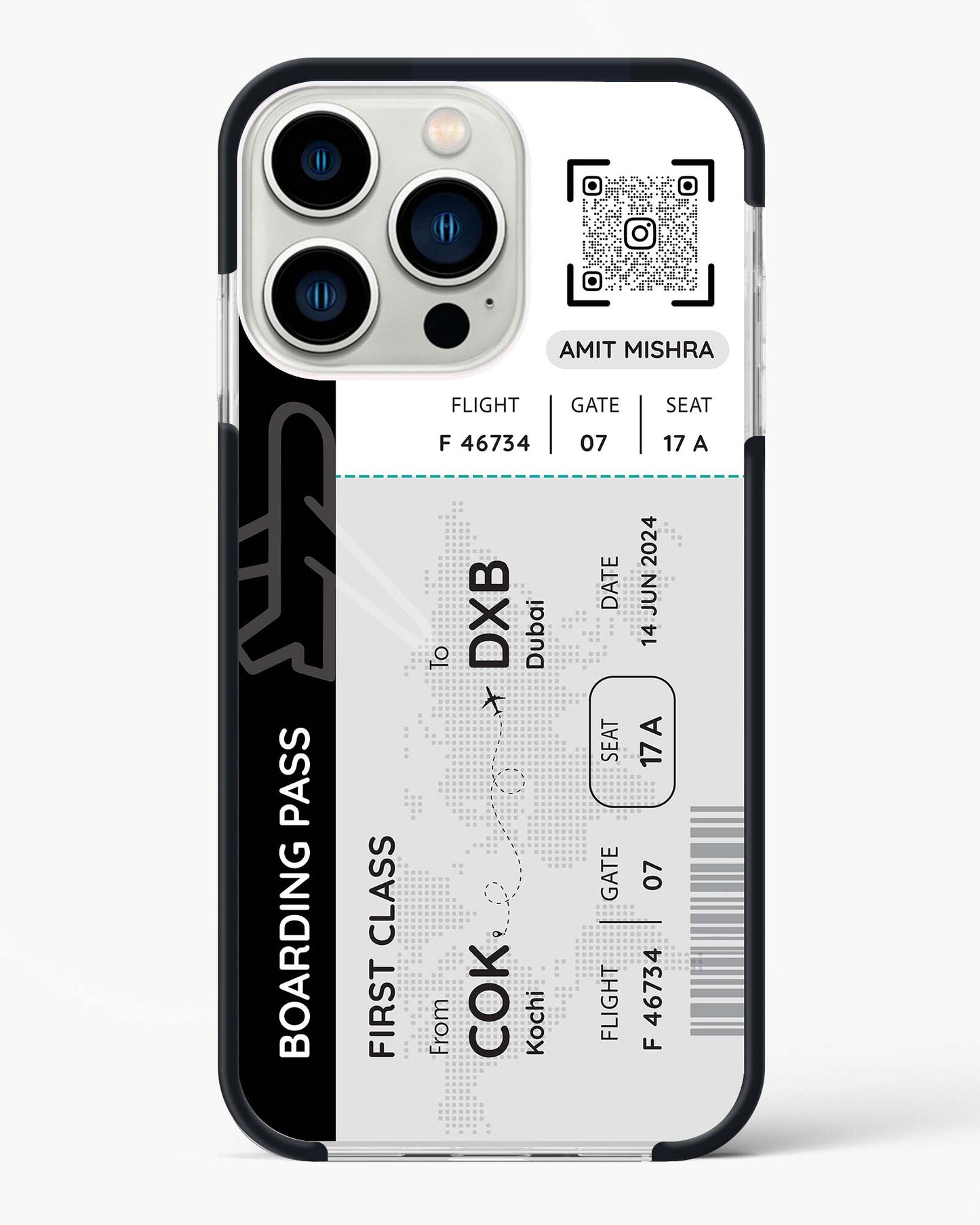 Boarding Pass Personalized Impact Drop Protection Case