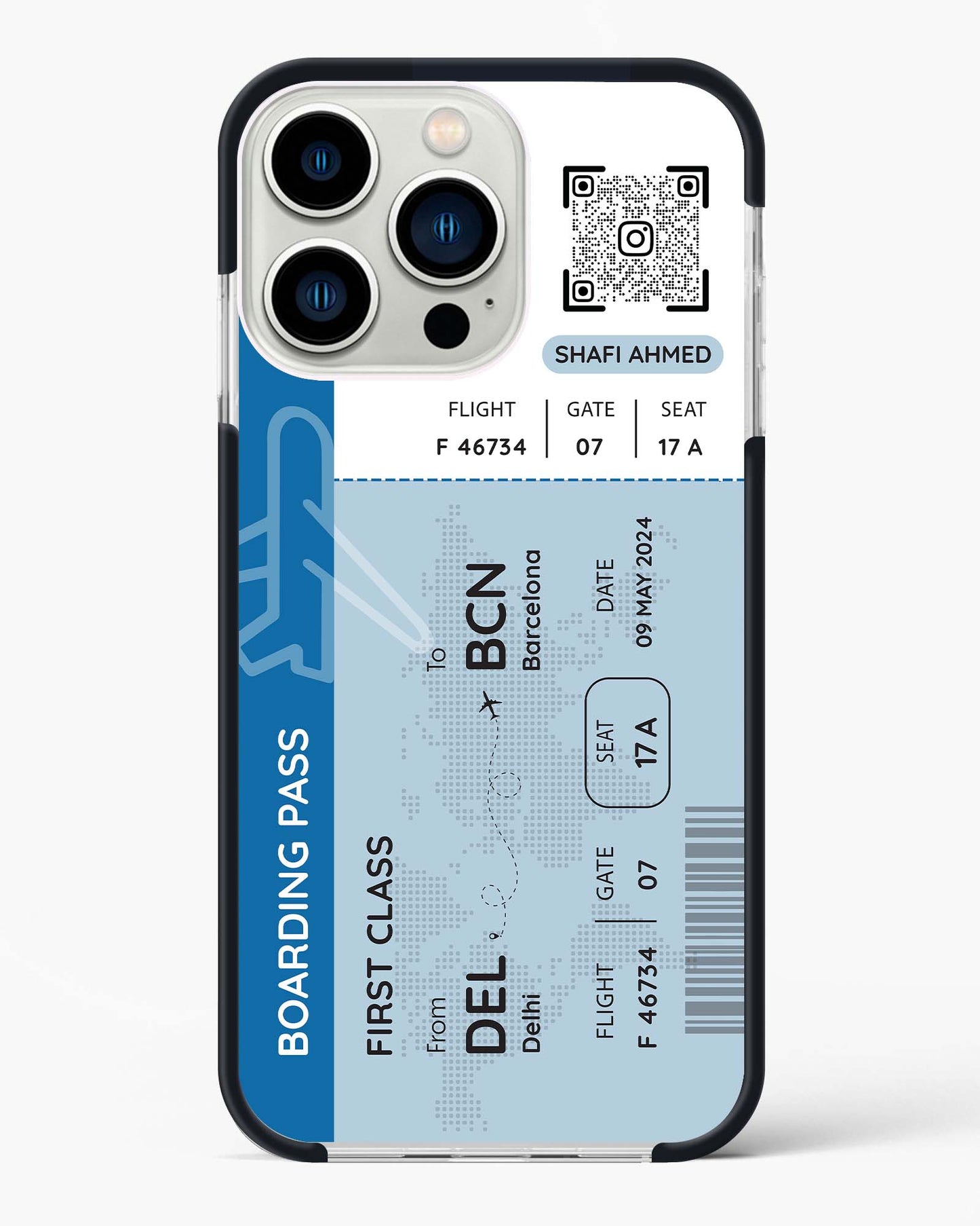 Boarding Pass Personalized Impact Drop Protection Case