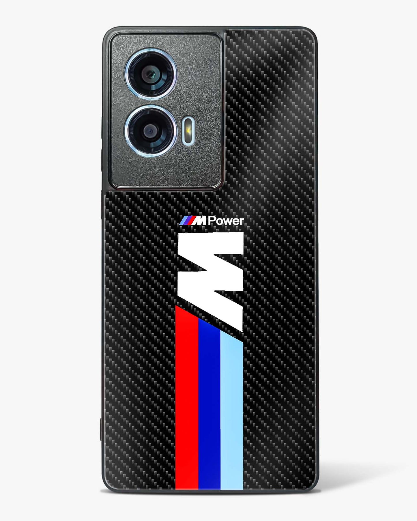 Cool Racing Striped Glass Phone Cases-Motorola Edge 50 Fusion