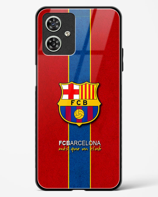 FCB inspired Glass Phone Case-Moto G54 5G