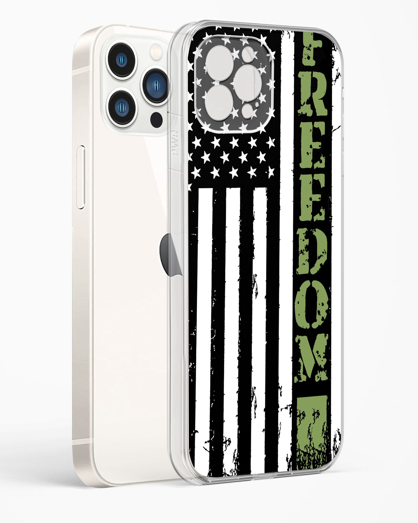 Freedom Flag Clear Silicone Case