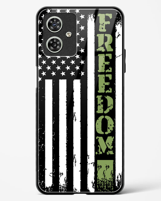 Freedom Flag Glass Phone Case-Moto G54 5G