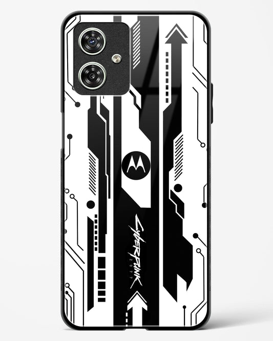 Gaming Abstract Glass Phone Case-Moto G54 5G (Black, Red, White, Yellow & Green)