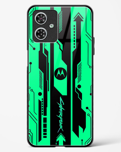 Gaming Abstract Glass Phone Case-Moto G54 5G (Black, Red, White, Yellow & Green)