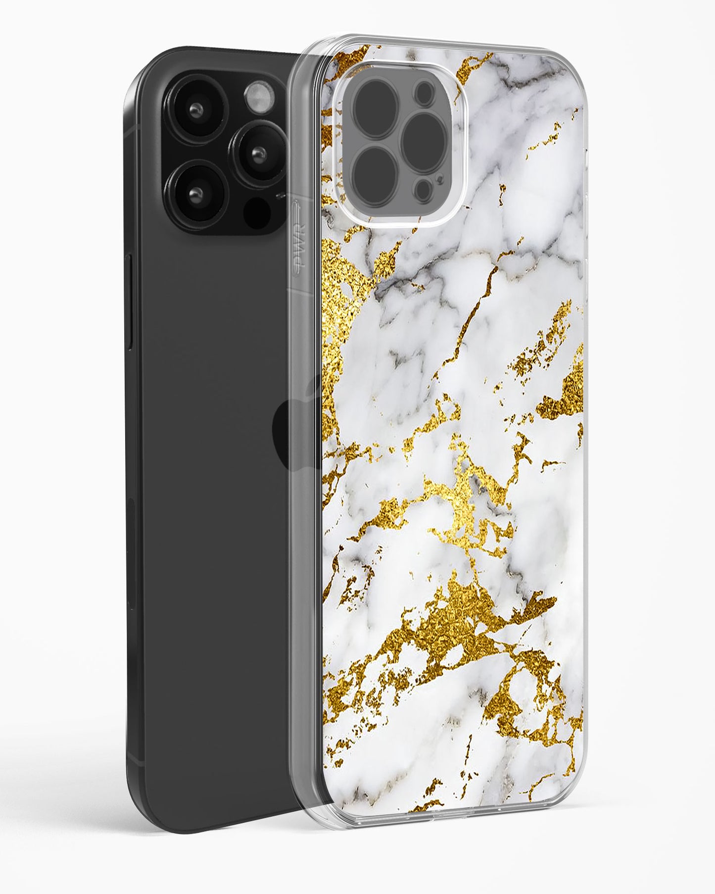 Gold Vein Marble Clear Silicone Case