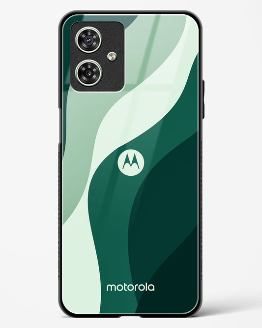 Green Wave Glass Phone Case-Moto G54 5G