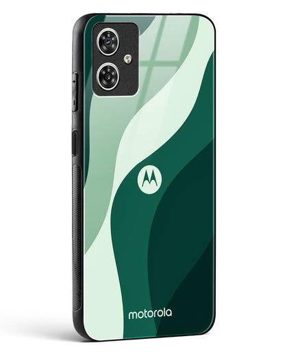 Green Wave Glass Phone Case-Moto G54 5G