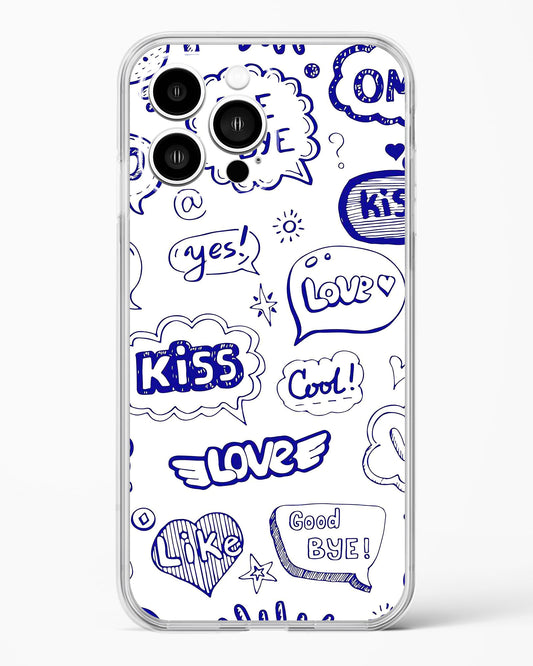 Love Doodle Charm Clear Silicone Case