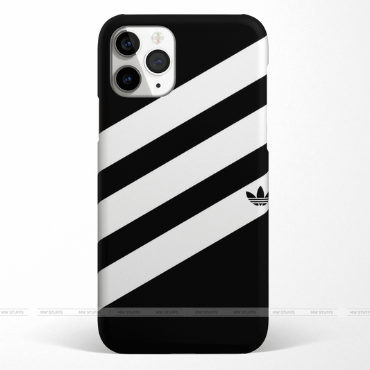 Black and White Cross Stripes Matte Case