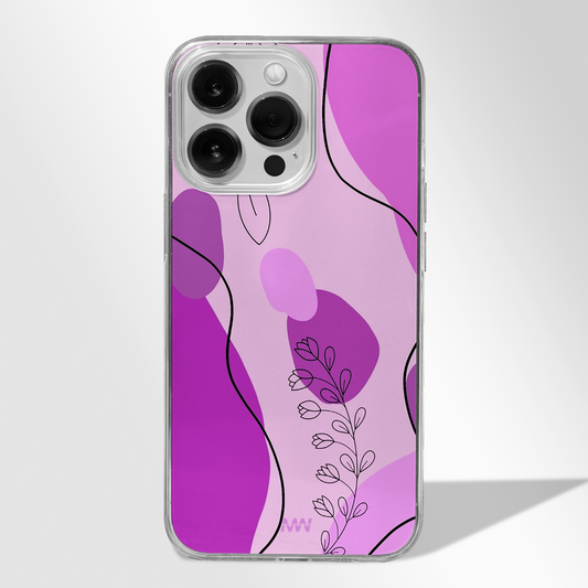 Aesthetic Purple Abstract Premium CLEAR CASE