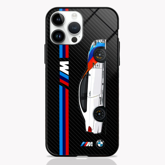 Cool Racing Stripes Black Carbon Pattern Glass Case