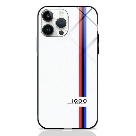 Cool Racing Stripes White Carbon Pattern Printed Glass Case (White) - MW Stuffs