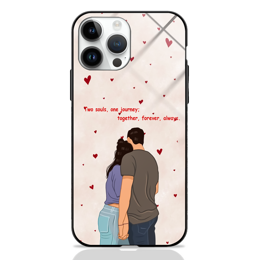 Cute Couple Art with Love Quote GLASS CASE