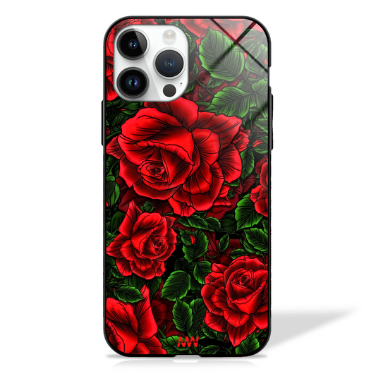 Rosey Rush Floral GLASS CASE