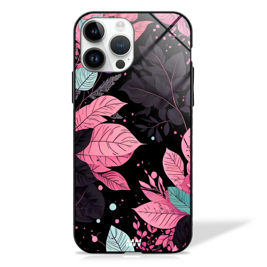 Wild Leafy Pink Floral Paradise GLASS CASE