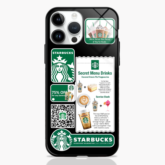 Starbucks Menu Design Premium Glass Case