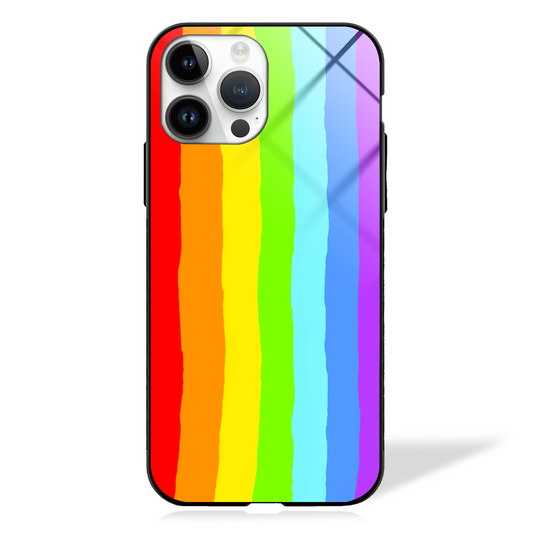 Colorful Rainbow Stripes Premium GLASS CASE