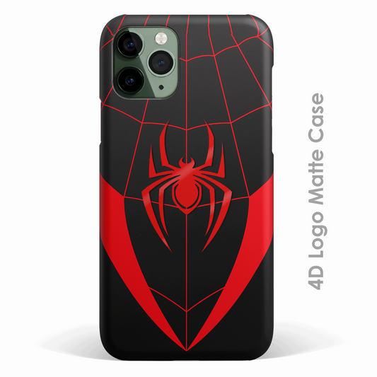 4D Spider Superhero Logo Matte Case