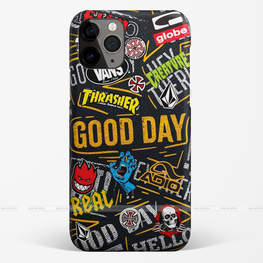 Good Day Colorful Quote Printed Matte Case