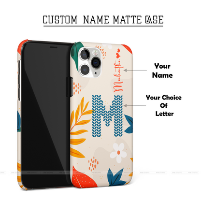 Custom Name Floral Matte Case