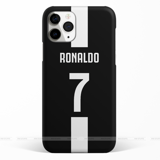 Ronaldo Black Jersey No.7 Matte Case - MW Stuffs