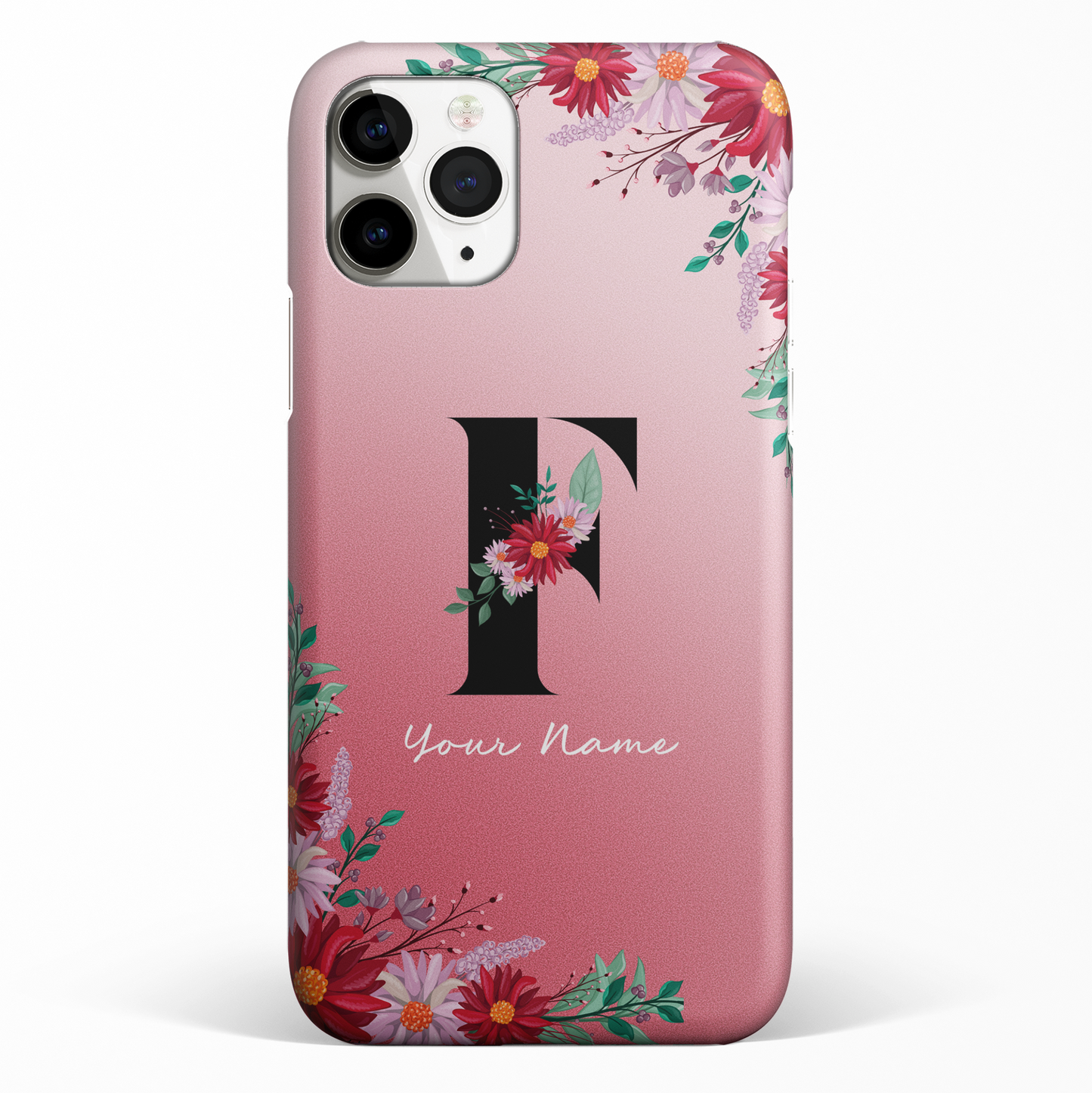 Pretty Blossoms Custom Name Floral Premium MATTE CASES