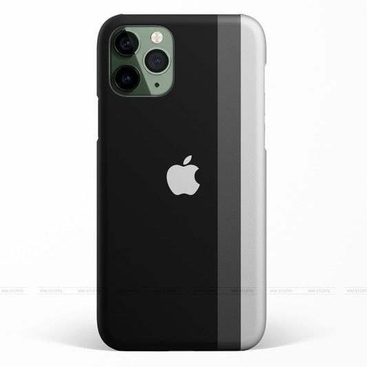 Minimal Charcoal Stripes Printed Matte Case (Customizable for all models)