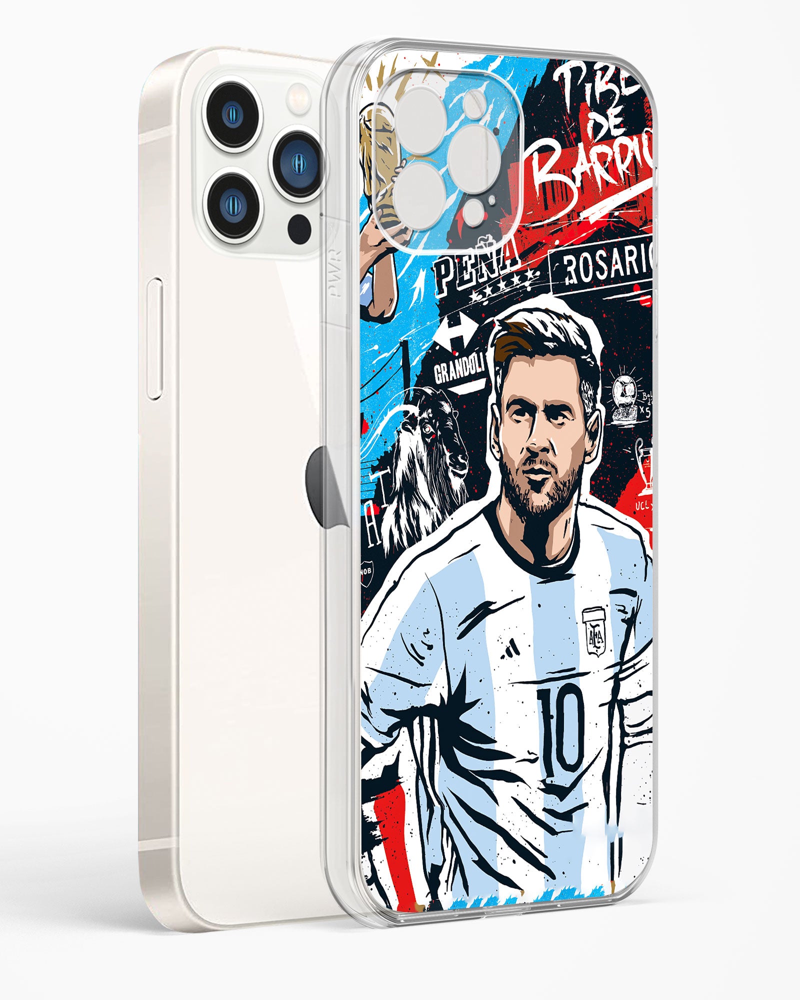 Messi Inspired Art Clear Silicone Case