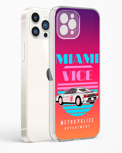 Miami Vice Retro Clear Silicone Case