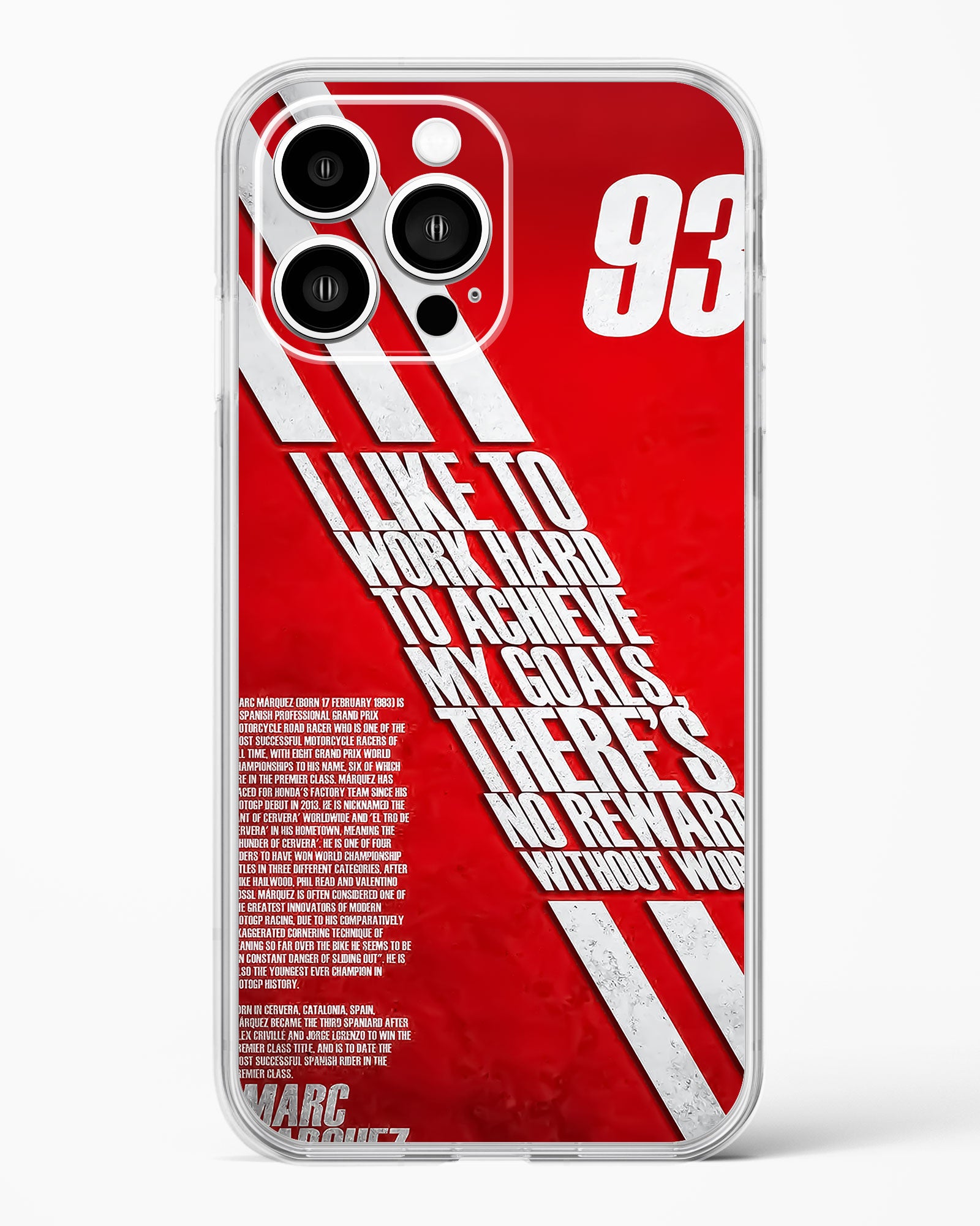 Moto GP Inspired Clear Silicone Case