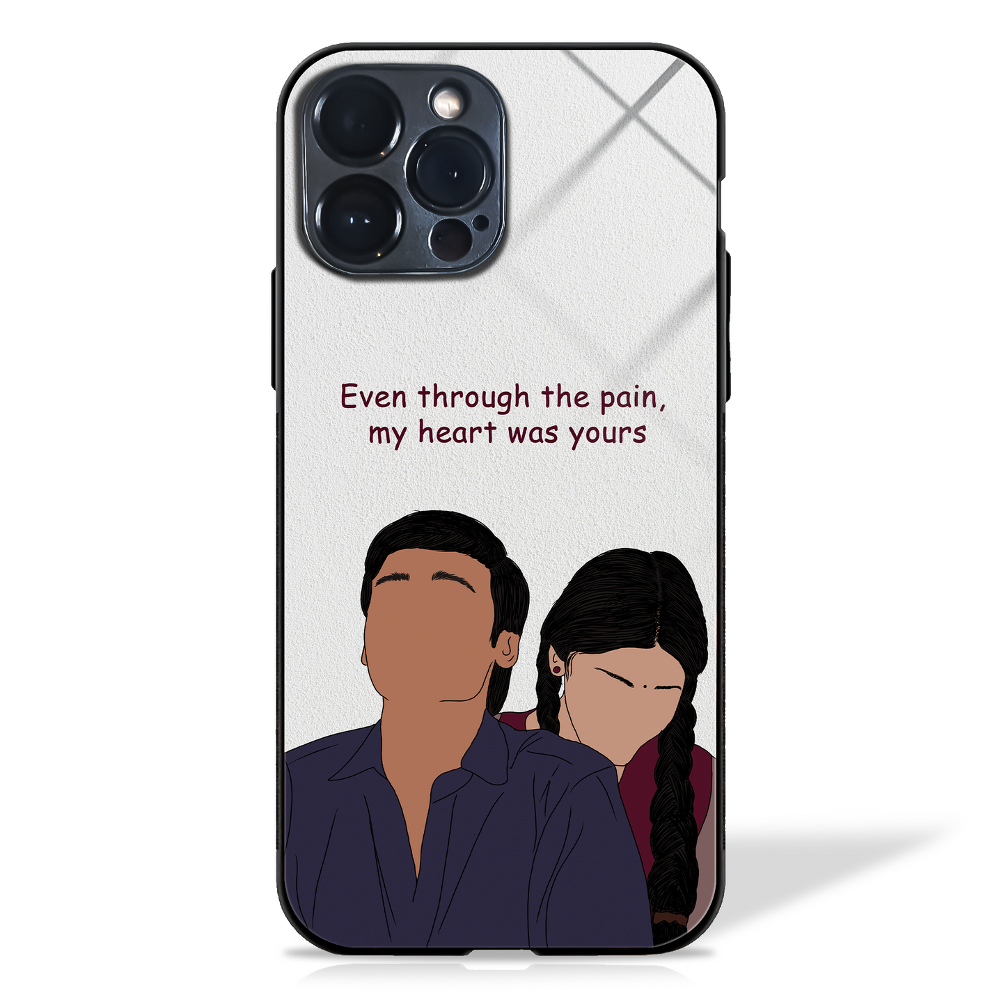 Movie Inspired Love Illustration Glass Case