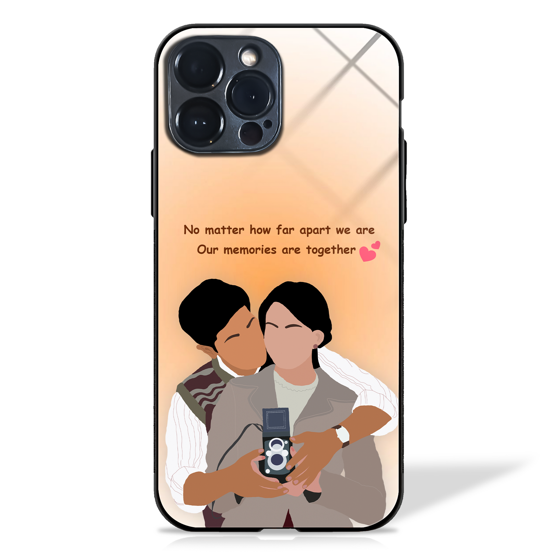 Movie Inspired Love Illustration Glass Case